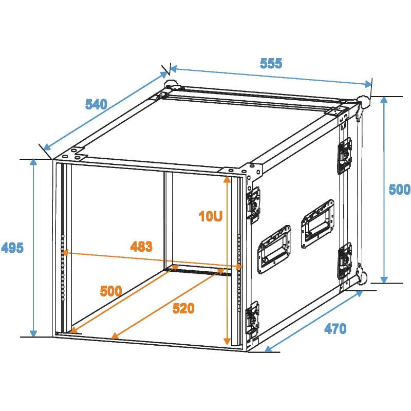 ROADINGER Rack Profi 10U 45cm - 2 ROADINGER Rack Profi 10U 45cm - 2