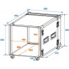 ROADINGER Rack Profi 10U 45cm with wheels - 2 ROADINGER Rack Profi 10U 45cm with wheels - 2