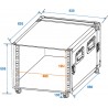 ROADINGER Rack Profi KM 10U 55cm with wheels - 2 ROADINGER Rack Profi KM 10U 55cm with wheels - 2