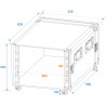 ROADINGER Rack Profi KM 8U 55cm with wheels - 4 ROADINGER Rack Profi KM 8U 55cm with wheels - 4