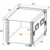 ROADINGER Rack Profi KM 12U 55cm with wheels - 2 ROADINGER Rack Profi KM 12U 55cm with wheels - 2