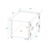 ROADINGER Rack Profi KM 16U 55cm with wheels - 4 ROADINGER Rack Profi KM 16U 55cm with wheels - 4