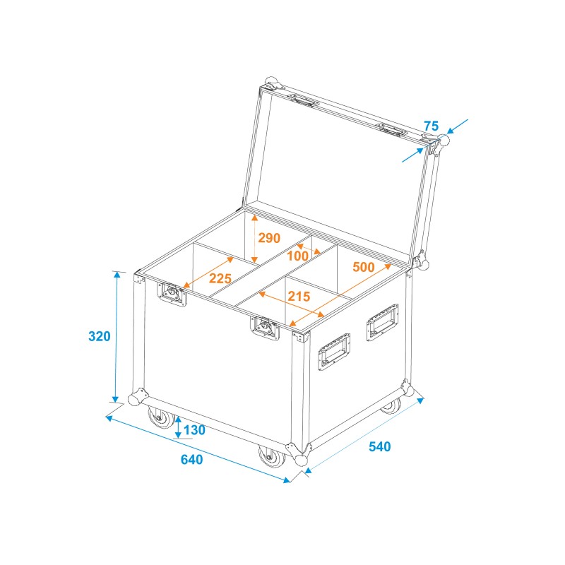 ROADINGER Flightcase 4x LED IP PAR 7x8W QCL/7x9W SCL with wheels - 5 ROADINGER Flightcase 4x LED IP PAR 7x8W QCL/7x9W SCL with wheels - 5