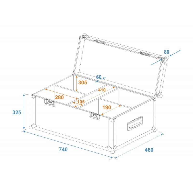 ROADINGER Flightcase 4x LED IP Tourlight 120 - 5 ROADINGER Flightcase 4x LED IP Tourlight 120 - 5