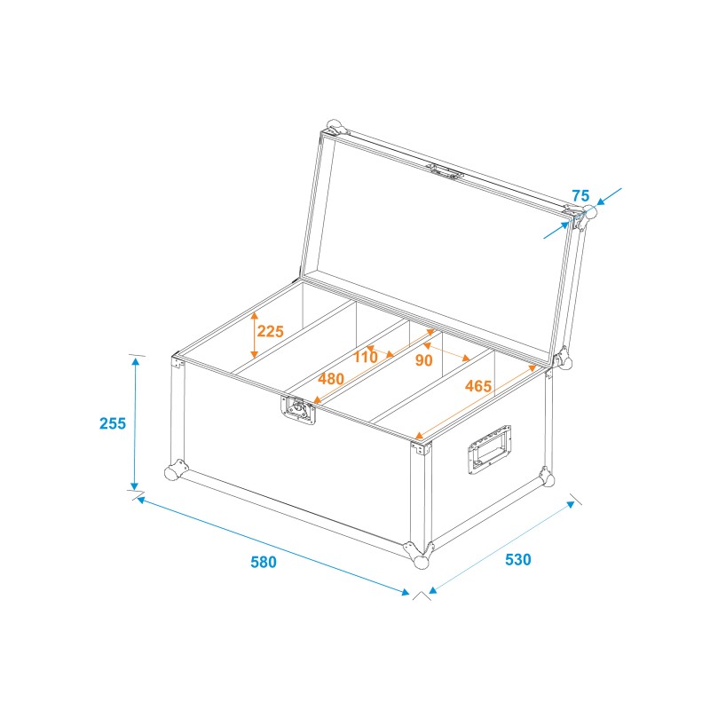 ROADINGER Flightcase 4x LED Super Strobe - 5 ROADINGER Flightcase 4x LED Super Strobe - 5