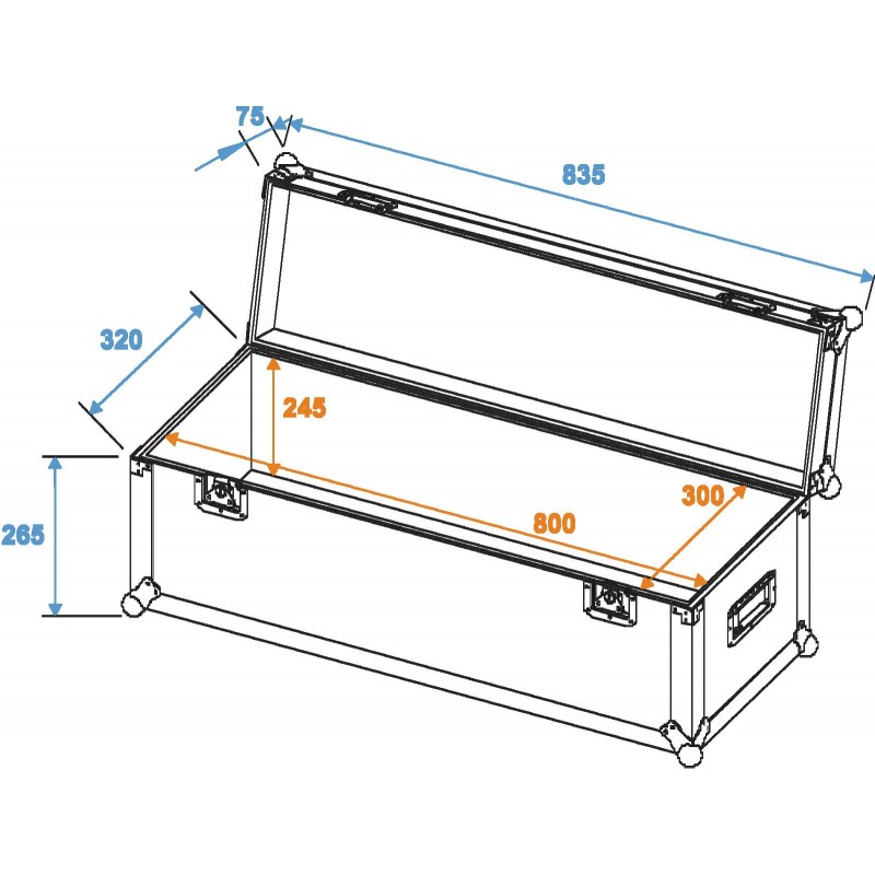 ROADINGER Universal Case Pro 80x30x30cm - 2 ROADINGER Universal Case Pro 80x30x30cm - 2