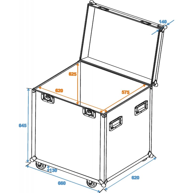 ROADINGER Universal Tour Case 60cm with wheels Pro - 2 ROADINGER Universal Tour Case 60cm with wheels Pro - 2