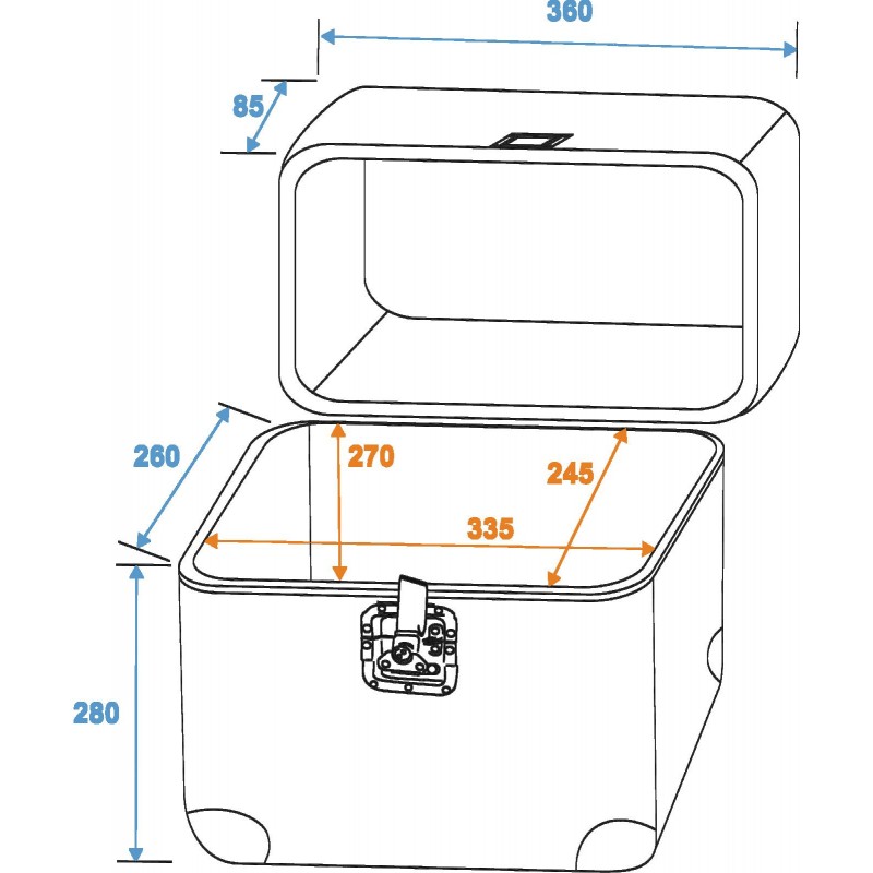 ROADINGER Record Case ALU 75/25, rounded, bk - 2 ROADINGER Record Case ALU 75/25, rounded, bk - 2