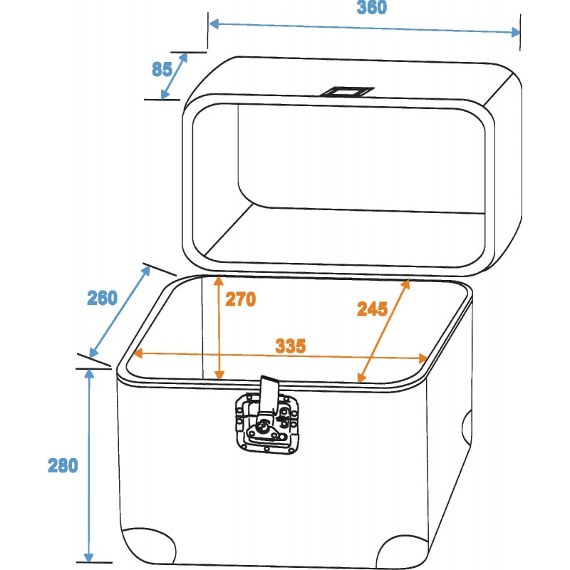 ROADINGER Record Case ALU 75/25, rounded, acryl - 2 ROADINGER Record Case ALU 75/25, rounded, acryl - 2