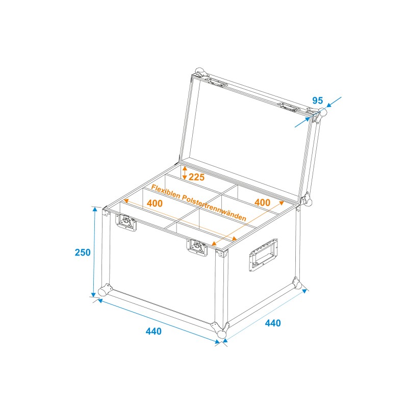 ROADINGER Universal Transport Case TDV-40 40x40x30cm - 5 ROADINGER Universal Transport Case TDV-40 40x40x30cm - 5