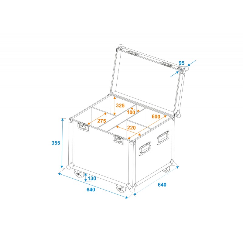 ROADINGER Flightcase 4x LED Theatre COB 100 series with wheels - 5 ROADINGER Flightcase 4x LED Theatre COB 100 series with wheels - 5