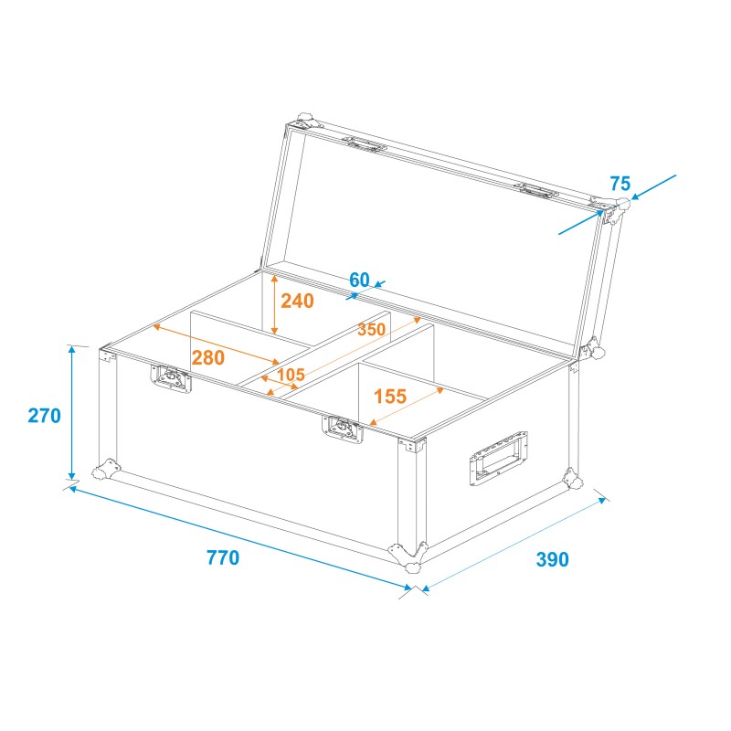 ROADINGER Flightcase 4x LED CBB-2WW/CW fairlight - 5 ROADINGER Flightcase 4x LED CBB-2WW/CW fairlight - 5