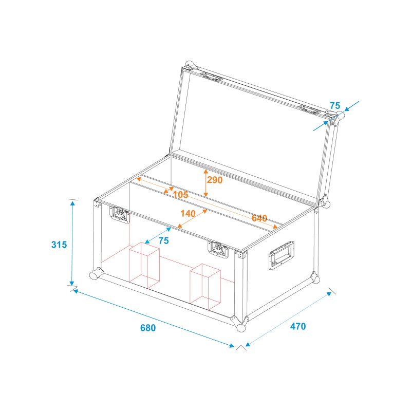 ROADINGER Flightcase 2x LED PLL-480 - 5 ROADINGER Flightcase 2x LED PLL-480 - 5