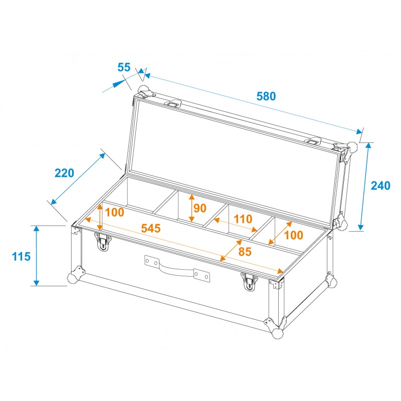 ROADINGER Flightcase 4x AKKU Mini IP UP-4 QCL Spot - 5 ROADINGER Flightcase 4x AKKU Mini IP UP-4 QCL Spot - 5