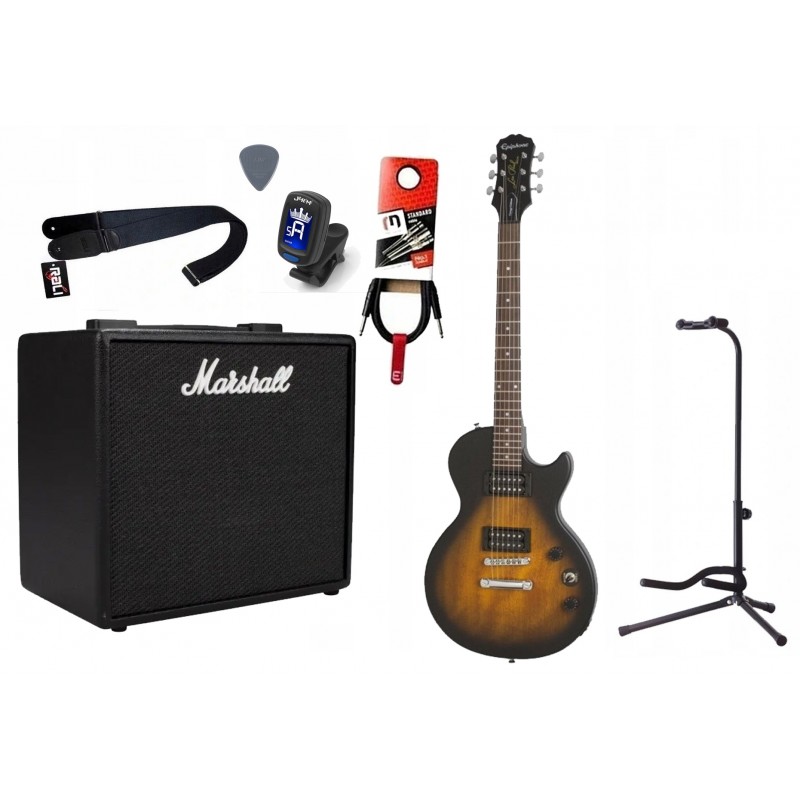 Gitara Elektryczna + Wzmacniacz 25W Kabel Zestaw 554 - 1 Gitara Elektryczna + Wzmacniacz 25W Kabel Zestaw 554 - 1