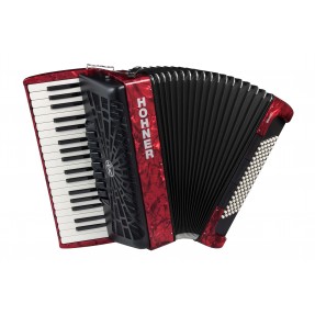 Hohner Bravo III 96 Czerwony - akordeon klawiszowy - 1