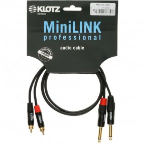 Klotz KT-CJ150 - kabel 2x RCA - 2x Jack 6,3mm 1,5m - 1