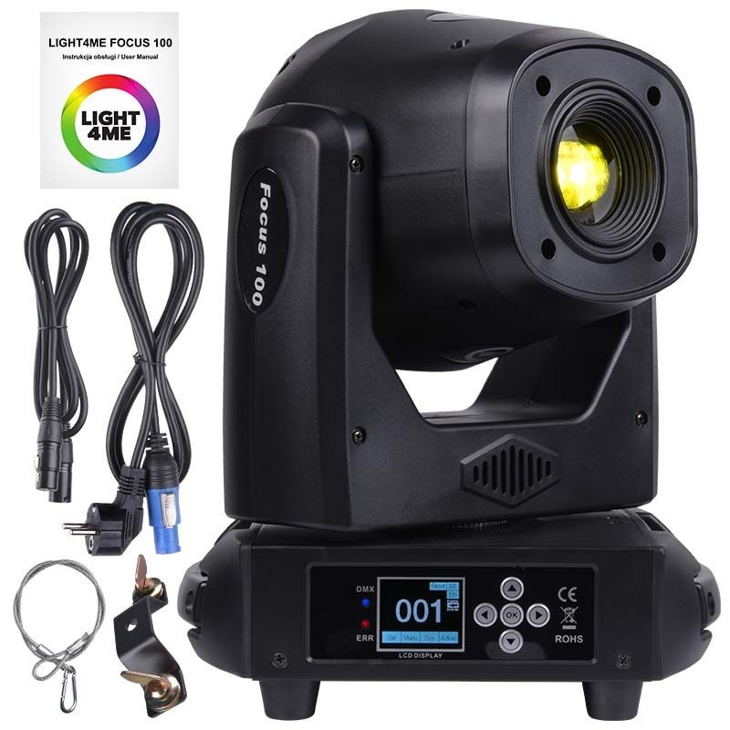 LIGHT4ME Focus 100 SPOT Pryzma - głowica ruchoma LED - 1 LIGHT4ME Focus 100 SPOT Pryzma - głowica ruchoma LED - 1