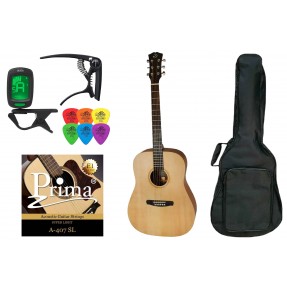 Gitara Akustyczna + Pokrowiec Tuner Kostki Zestaw 024 - 1
