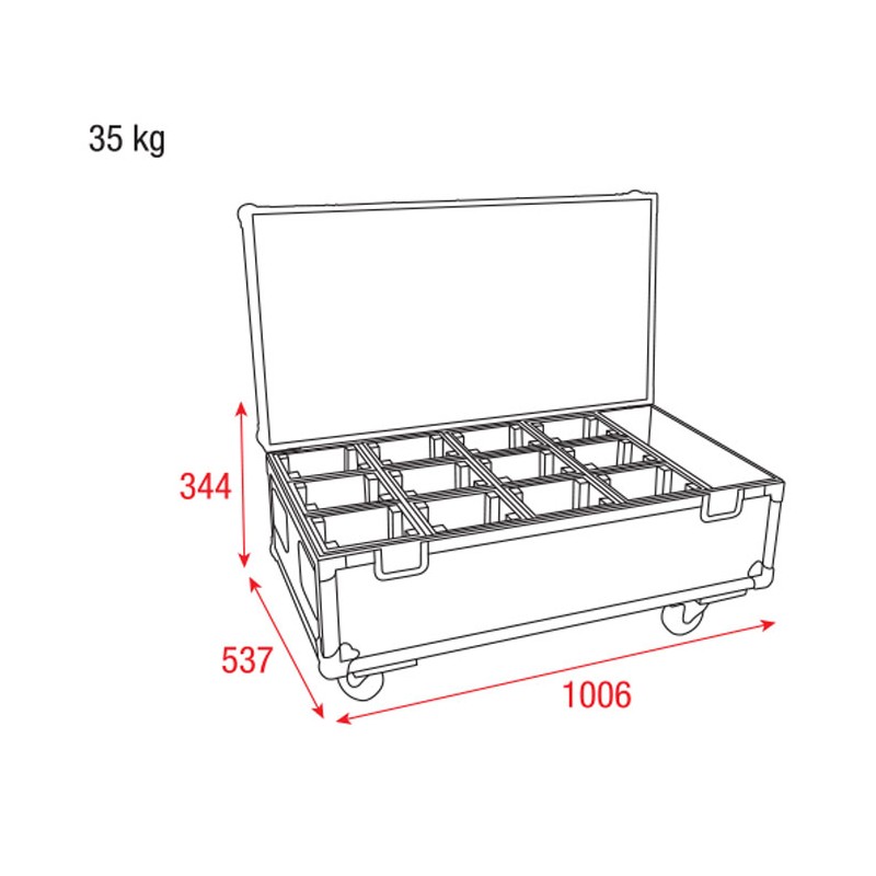 Showtec Case for 12 x Stage Blinder 1 - 4 Showtec Case for 12 x Stage Blinder 1 - 4