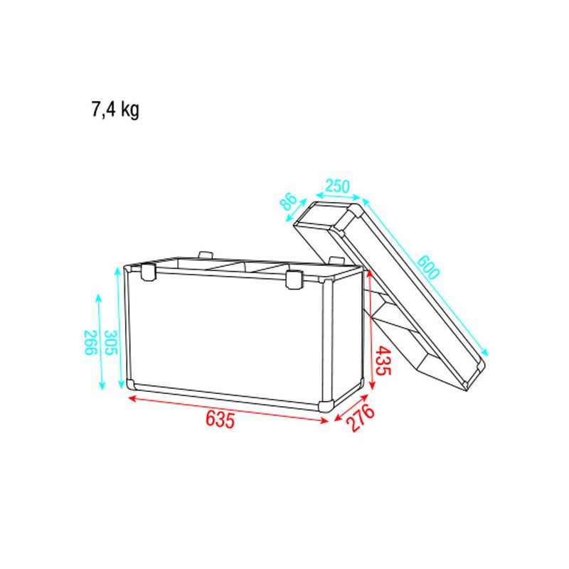 Showtec Case for 2 x Phantom 25/50/65 - 4 Showtec Case for 2 x Phantom 25/50/65 - 4