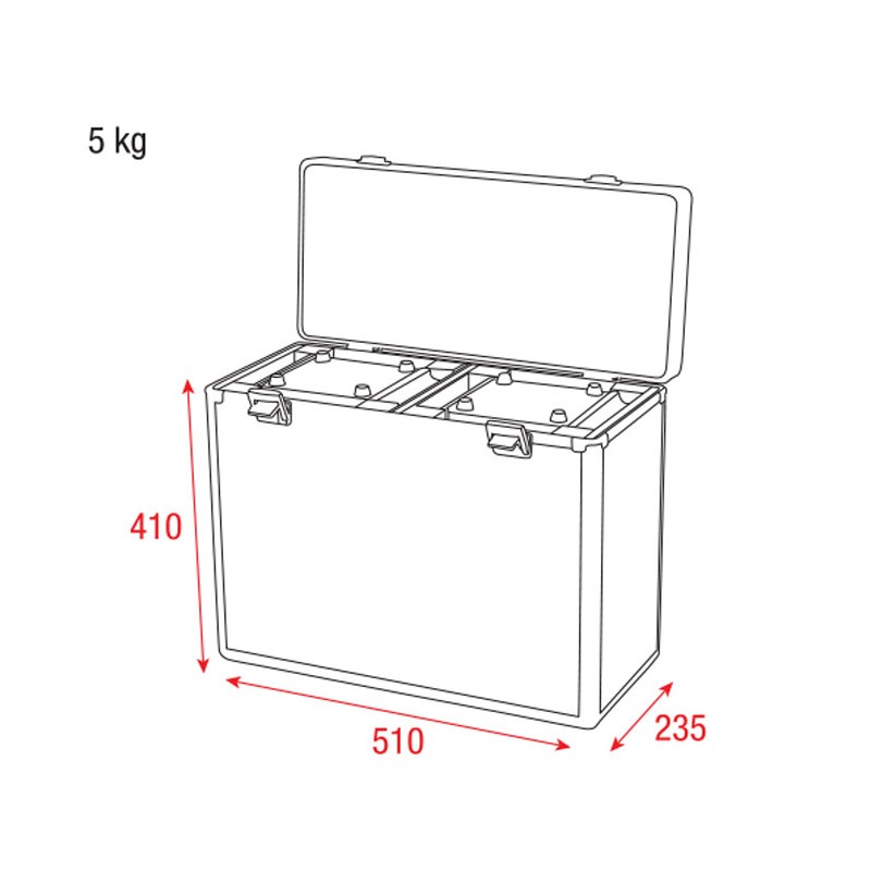 Showtec Case for 2x Shark Spot / Wash / Zoom / Combi - 4 Showtec Case for 2x Shark Spot / Wash / Zoom / Combi - 4