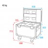 Showtec Case for 4x Phantom 100 / 130 / 3R - 4 Showtec Case for 4x Phantom 100 / 130 / 3R - 4