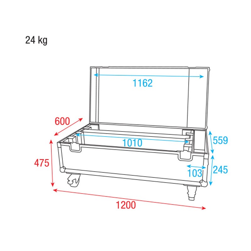 Showtec Case for 4x Phantom 1220 Zoombar - 5 Showtec Case for 4x Phantom 1220 Zoombar - 5