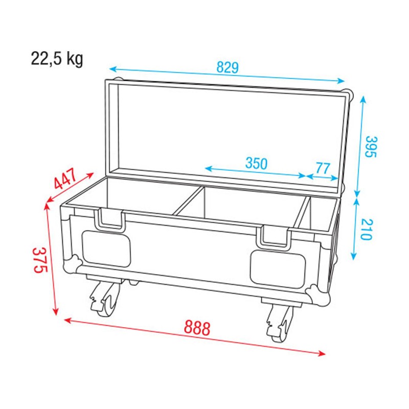 Showtec Case for 8x FX Shot & 4 x Base Plate - 5