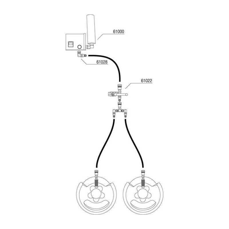 Showtec CO2 Bottle to 3/8 Q-Lock Adapter - 4 Showtec CO2 Bottle to 3/8 Q-Lock Adapter - 4