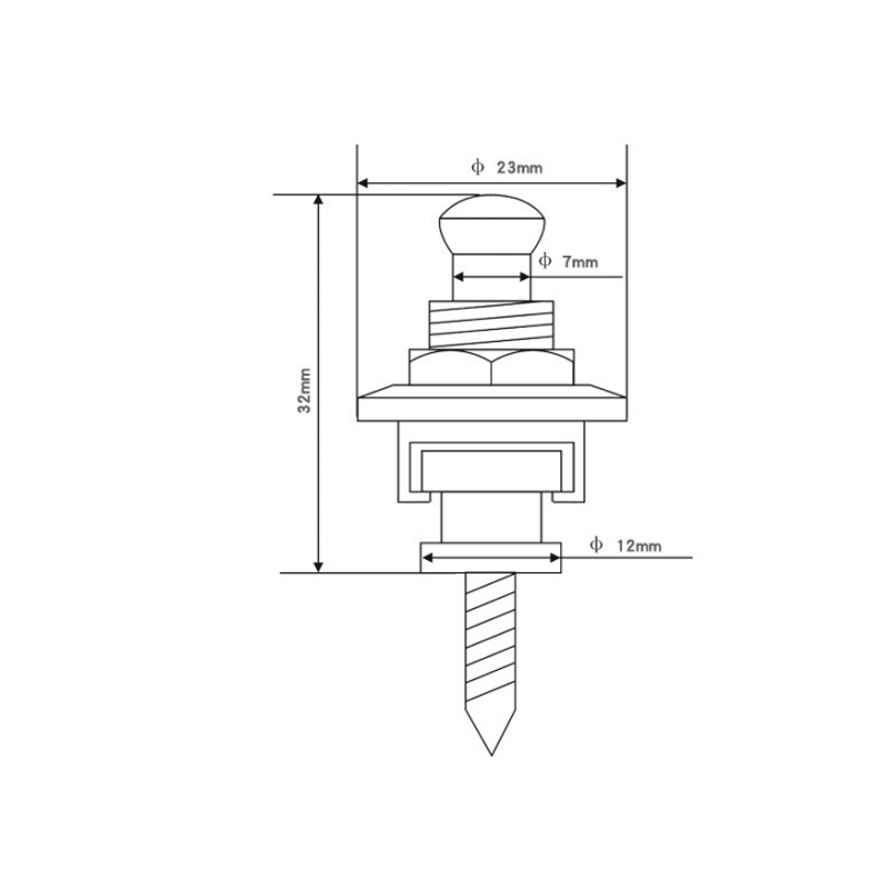 Jeremi SL-101S - Straplok do paska gitarowego - 4