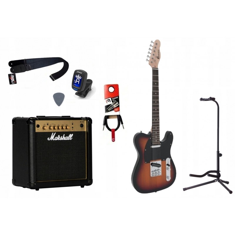Gitara Elektryczna + Wzmacniacz 15W Kabel Zestaw 572 - 1 Gitara Elektryczna + Wzmacniacz 15W Kabel Zestaw 572 - 1
