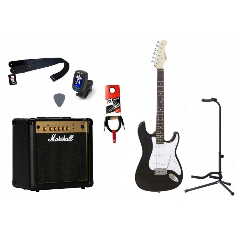 Gitara Elektryczna + Wzmacniacz 15W Kabel Zestaw 573 - 1 Gitara Elektryczna + Wzmacniacz 15W Kabel Zestaw 573 - 1