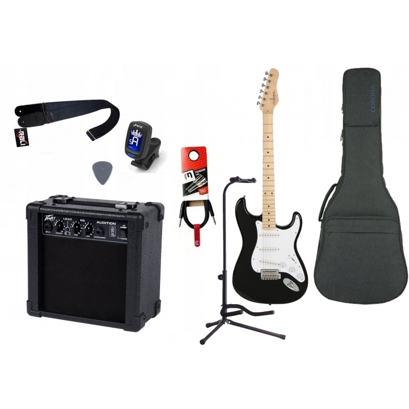 Gitara Elektryczna + Wzmacniacz 7W Kabel Zestaw 583 - 1