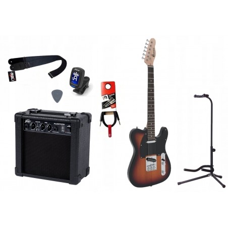 Gitara Elektryczna + Wzmacniacz 7W Kabel Zestaw 647 - 1