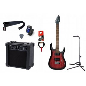 Gitara Elektryczna + Wzmacniacz 7W Kabel Zestaw 649 - 1