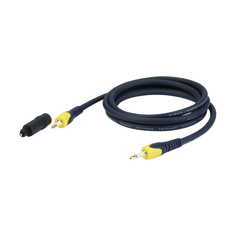 DAP Audio FOP02 - Miniplug to Miniplug Black - 0,75 m - 1 DAP Audio FOP02 - Miniplug to Miniplug Black - 0,75 m - 1