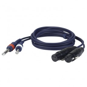 DAP Audio FL43 - 2 unbal. Jack mono L/R to 2 XLR/F 3P - 1,5 m - 1