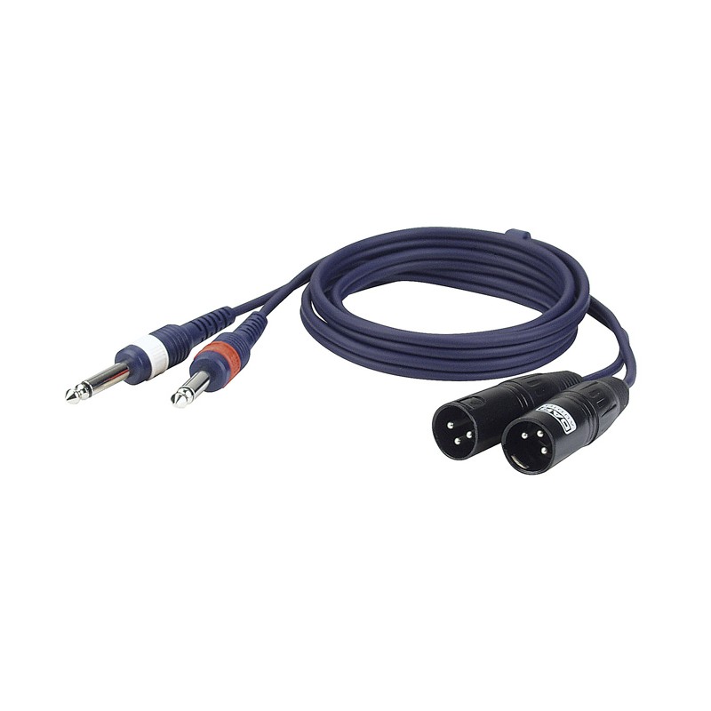 DAP Audio FL44 - 2 unbal. Jack mono L/R to 2 XLR/M 3P - 1,5 m - 1 DAP Audio FL44 - 2 unbal. Jack mono L/R to 2 XLR/M 3P - 1,5 m - 1