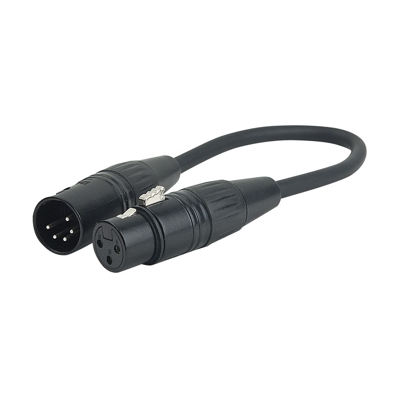 DAP Audio FLA36 - XLR 5P male to XLR 3P female - 1 DAP Audio FLA36 - XLR 5P male to XLR 3P female - 1