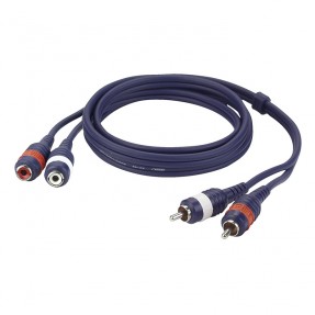 DAP Audio FL27 - 2 RCA male L/R to 2 RCA female L/R - 3 m - 1