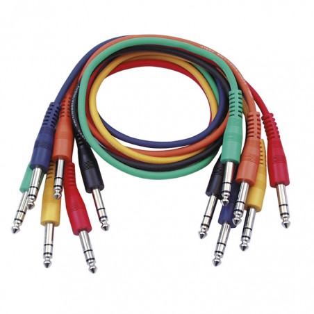DAP Audio FL12 - 6 coloured bal. Patch - 30 cm, black - 1