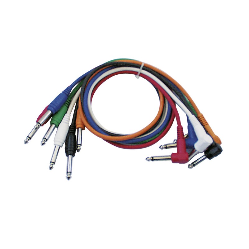 DAP Audio FL14 - 6 coloured unbal. patch straight to 90" - 60 cm, black - 1