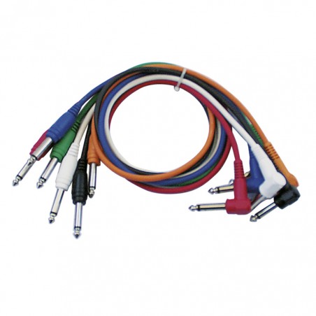 DAP Audio FL14 - 6 coloured unbal. patch straight to 90" - 90 cm, black - 1