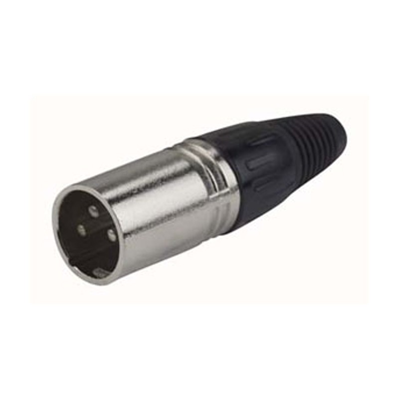 DAP Audio XLR 3P Connector, male, Nickel housing - Black - 3