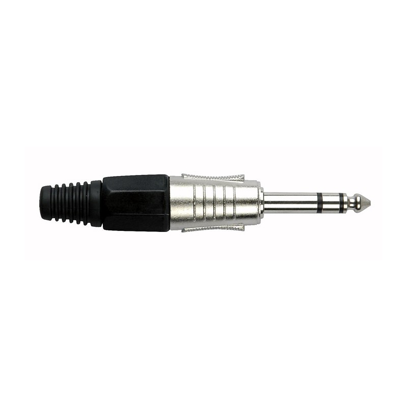 DAP Audio 6.3 mm Jack Plug Stereo Nickel housing - Black end cap - 1