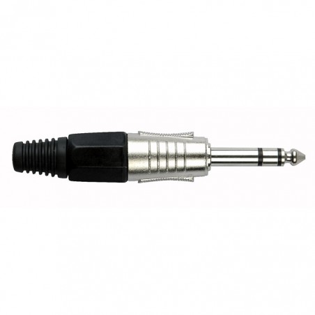 DAP Audio 6.3 mm Jack Plug Stereo Nickel housing - Black end cap - 1