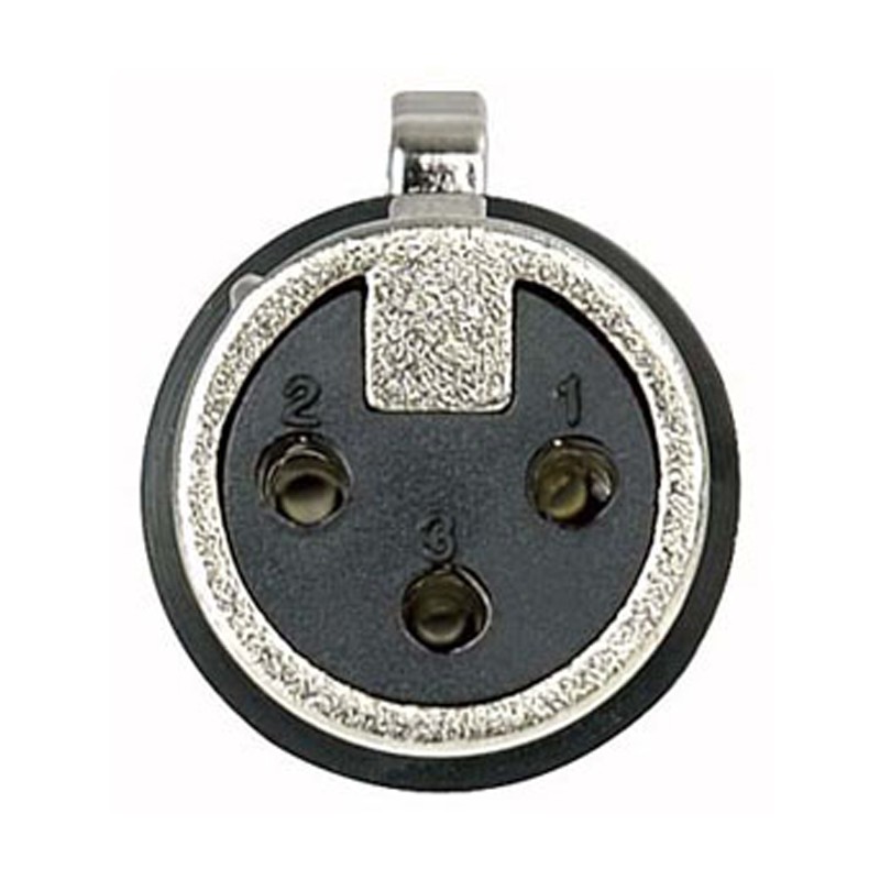 DAP Audio XLR 3P Connector, female, Nickel housing - Black - 3 DAP Audio XLR 3P Connector, female, Nickel housing - Black - 3