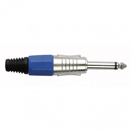 DAP Audio 6.3 mm Jack Plug Mono Nickel housing - Blue end cap - 1