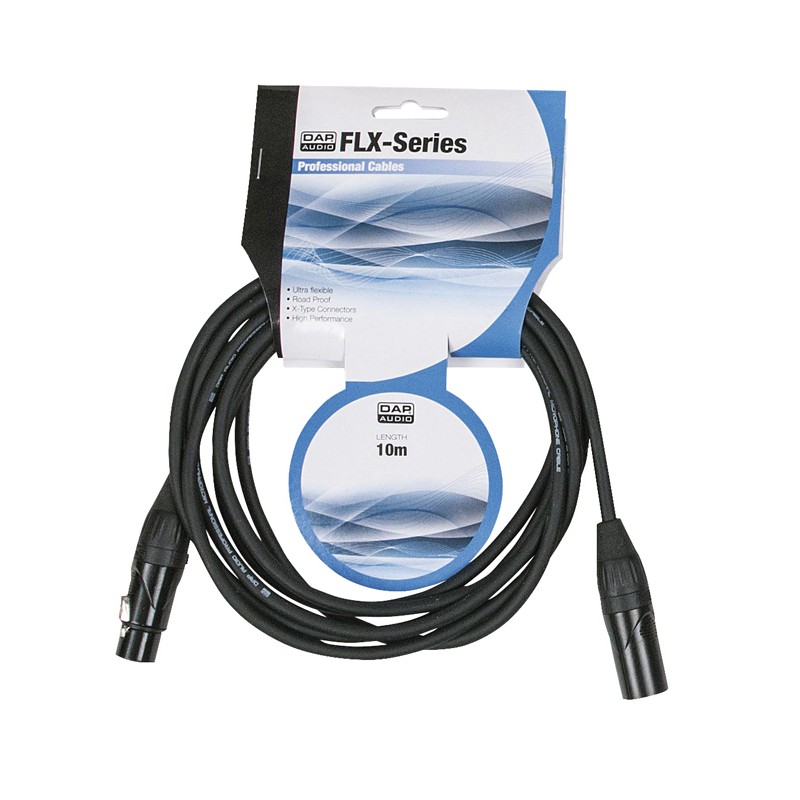 DAP Audio FLX01- bal. XLR/M 3P to XLR/F 3P - 10 m X-type - 2 DAP Audio FLX01- bal. XLR/M 3P to XLR/F 3P - 10 m X-type - 2